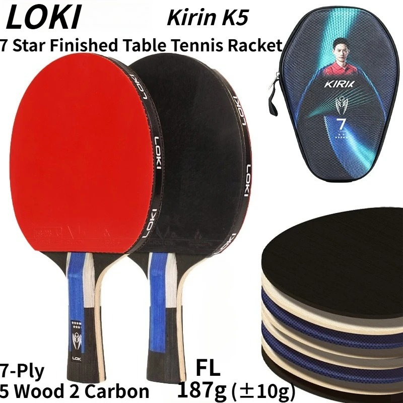 로키 키린 K7 7스타 마감형 탁구 라켓 5겹 목재 2 - Table Tennis Loki 리뷰 및 가격